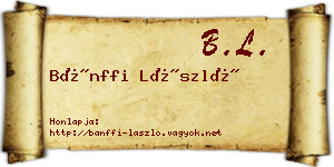 Bánffi László névjegykártya